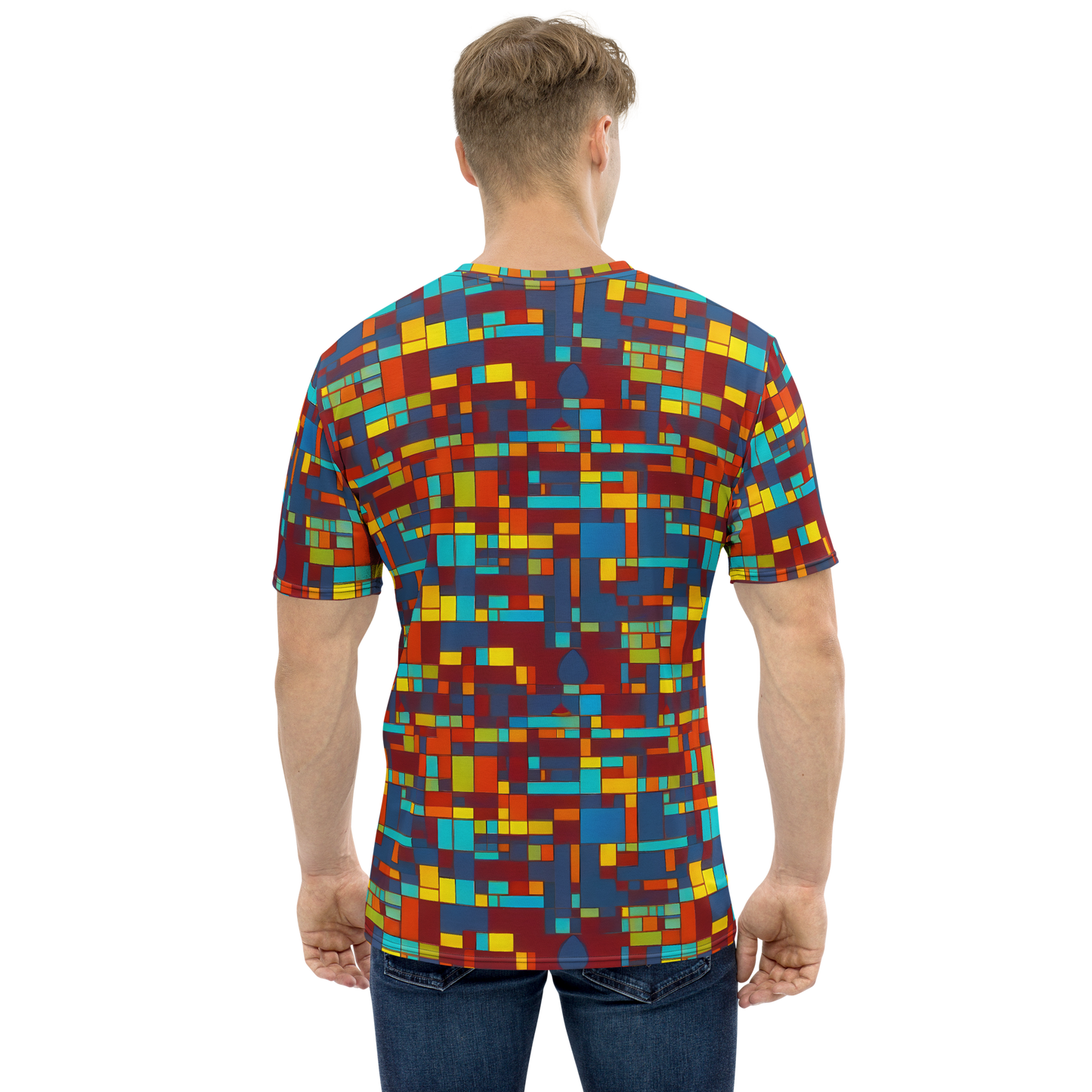 Men's Crew Neck T-Shirt - Astral Grid