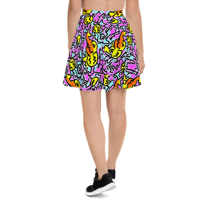 Skater Skirt - Punk Doodles