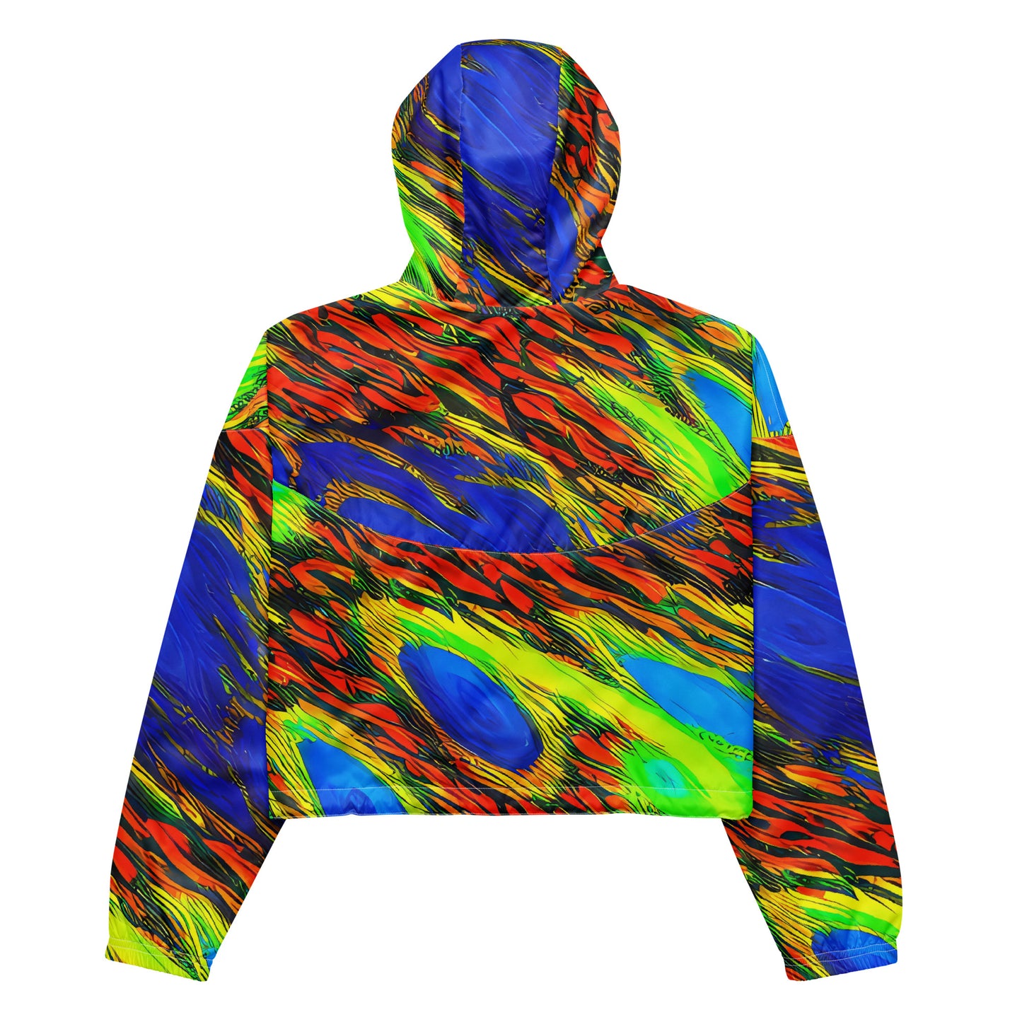Women's Cropped Windbreaker - Hodgkin's Blaze