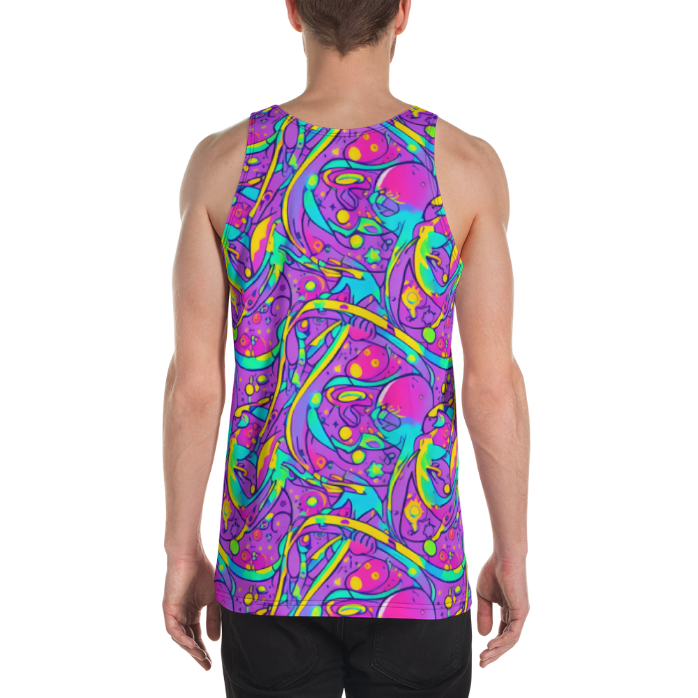 Men's Tank Top - Neon Galaxy Whirl