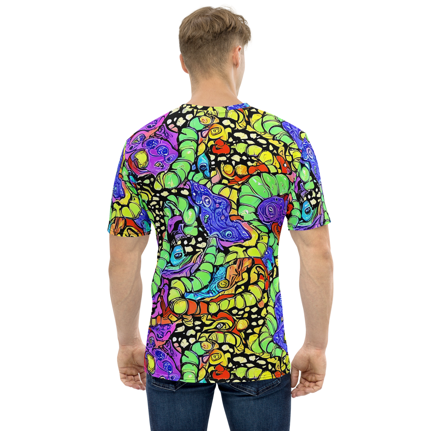 Men's Crew Neck T-Shirt - Frostwork Fantasy