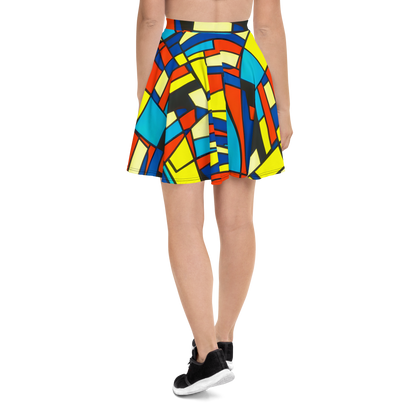 Skater Skirt - Neon Fractals