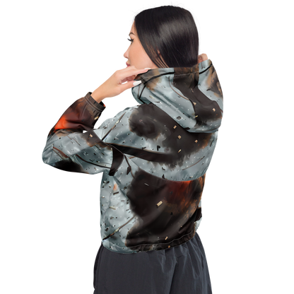 Women's Cropped Windbreaker - Celestial Collision