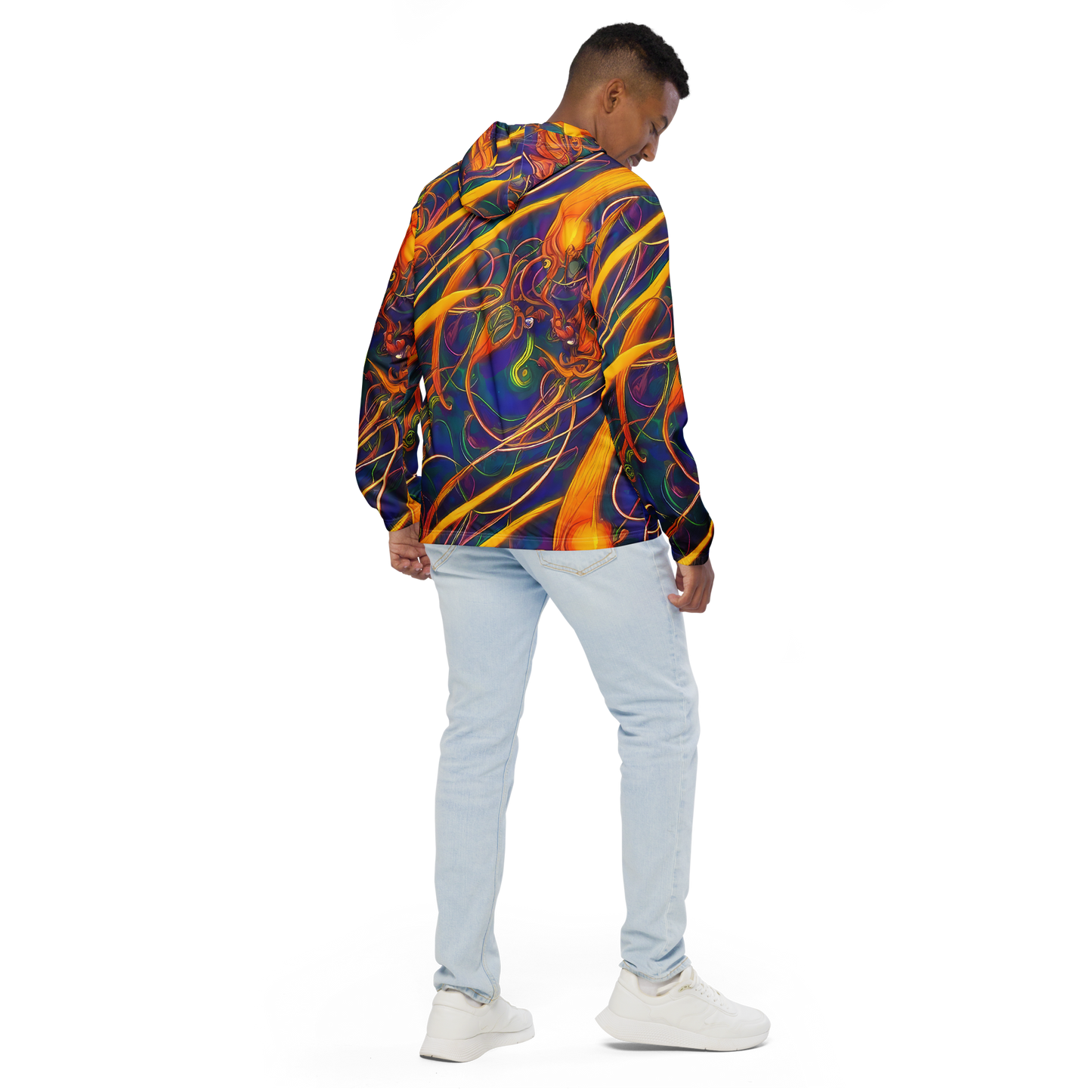 Men's Windbreaker - Luminous Whirl