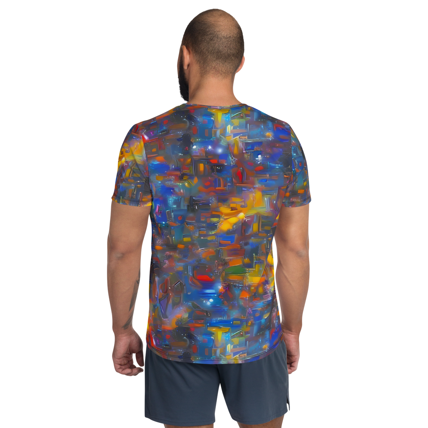 Men's Athletic T-Shirt - Abstract Conflux