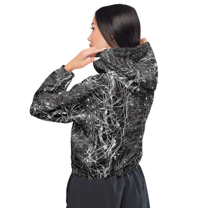 Women's Cropped Windbreaker - Cyber Lattice