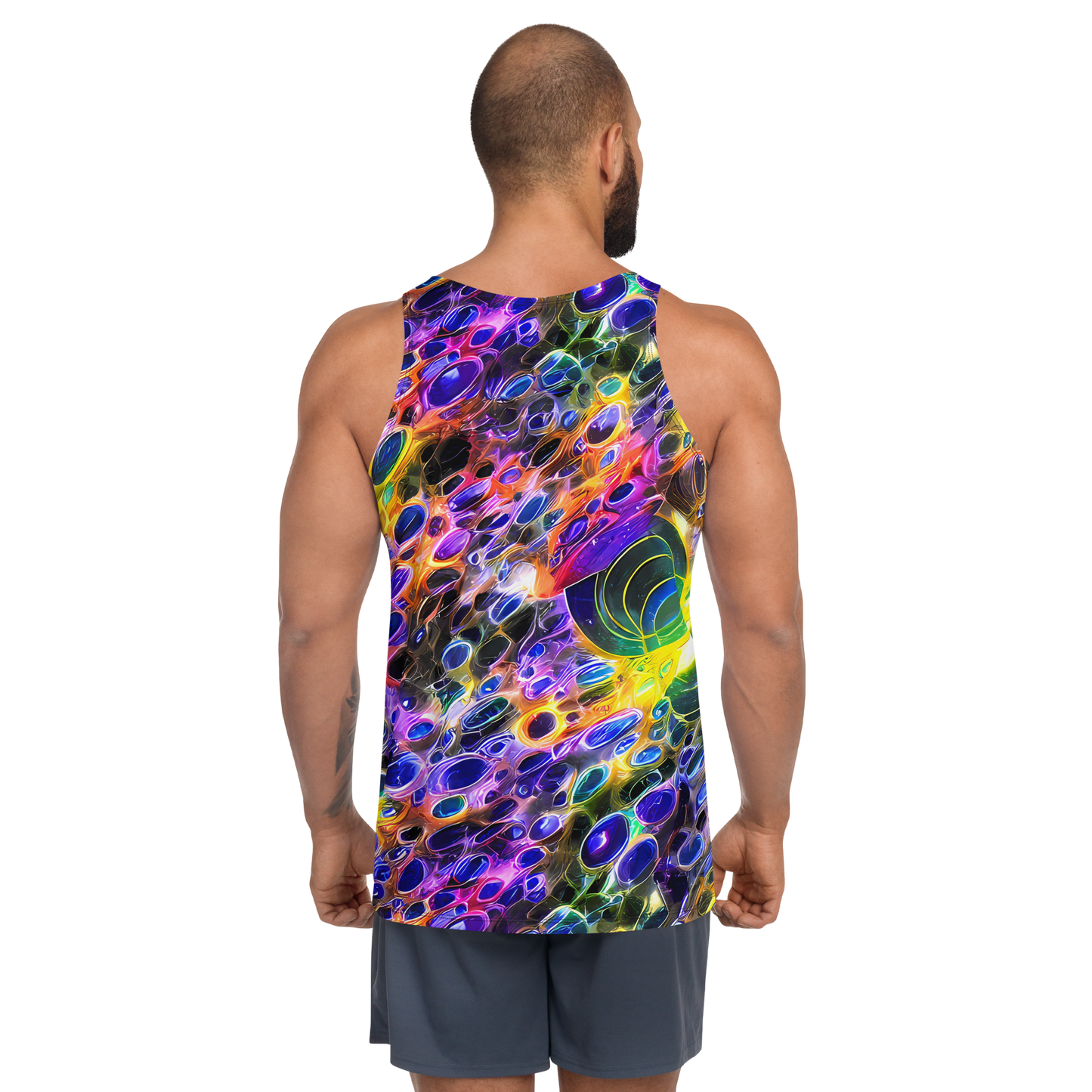 Men's Tank Top - Neon Orbits