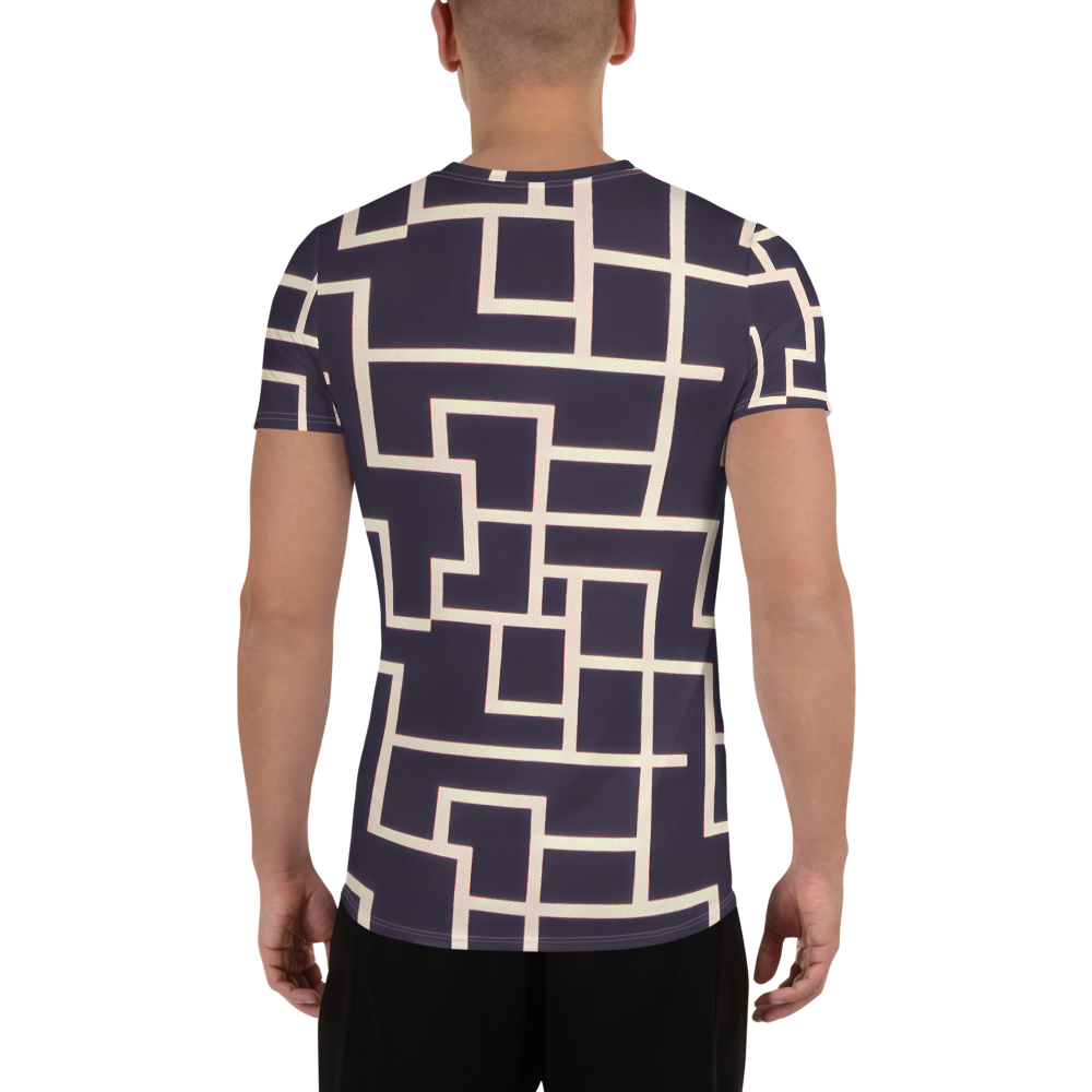 Men's Athletic T-Shirt - Gilded Gridlock