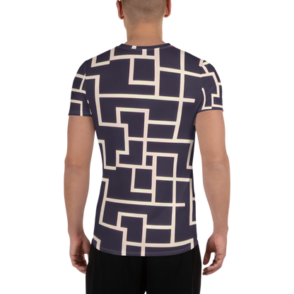 Men's Athletic T-Shirt - Gilded Gridlock