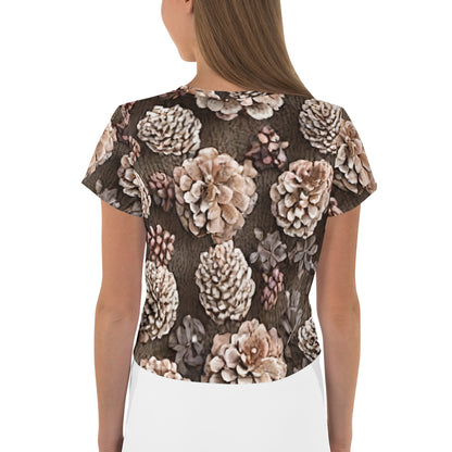 Women's Crop Tee - Pine Cone Reverie