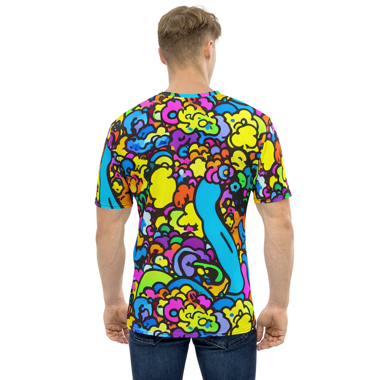 Men's Crew Neck T-Shirt - Kaleidoscope Garden