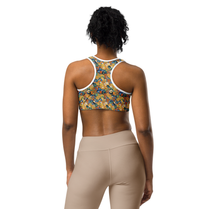 Sports Bra - Whimsical Feline Dance