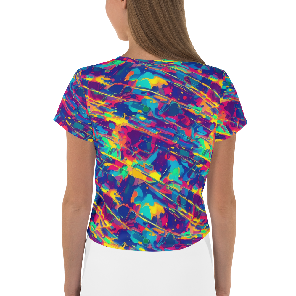 Women's Crop Tee - Spectrum Streaks