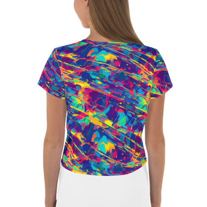 Women's Crop Tee - Spectrum Streaks