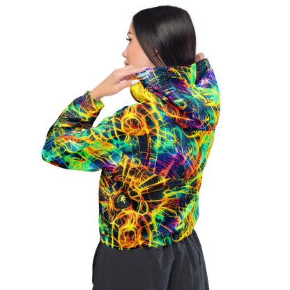 Women's Cropped Windbreaker - Kapp's Kaleidoscope