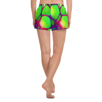 Women’s Athletic Shorts - Acid Raindrops