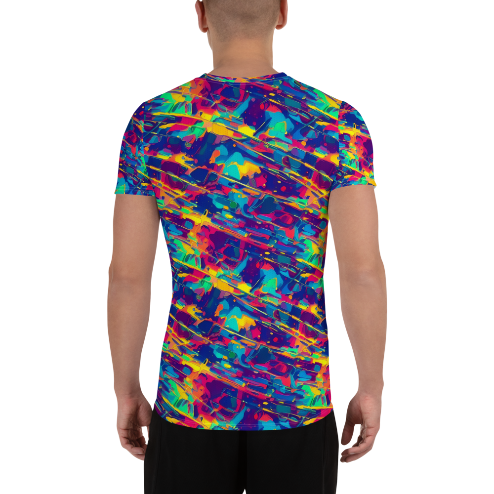 Men's Athletic T-Shirt - Spectrum Streaks