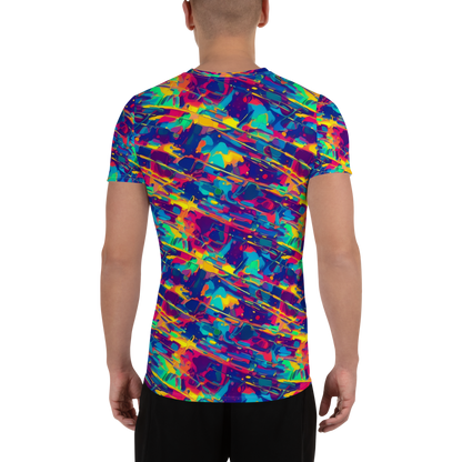 Men's Athletic T-Shirt - Spectrum Streaks