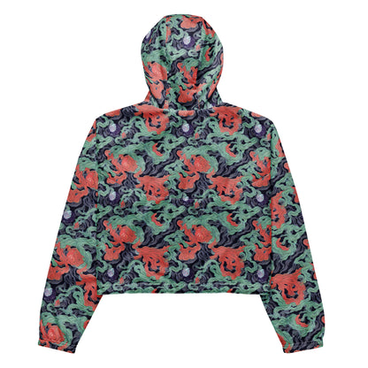 Women's Cropped Windbreaker - Cosmic Coral