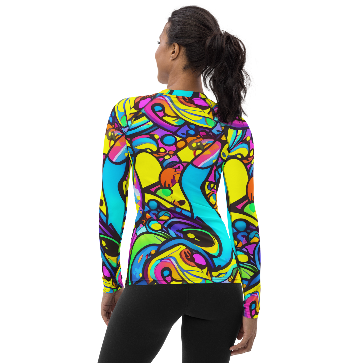 Women's Rash Guard - Kaleidoscopic Flow