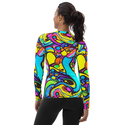 Women's Rash Guard - Kaleidoscopic Flow