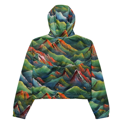 Women's Cropped Windbreaker - Elysian Terrain