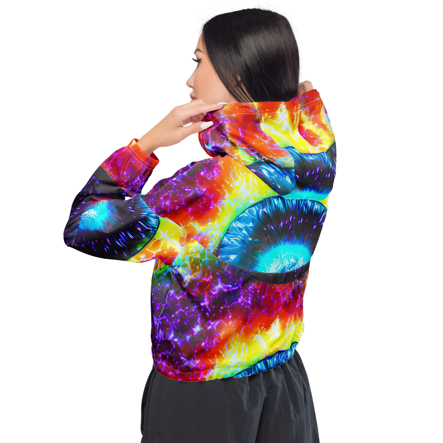 Women's Cropped Windbreaker - Vriesian Vortex