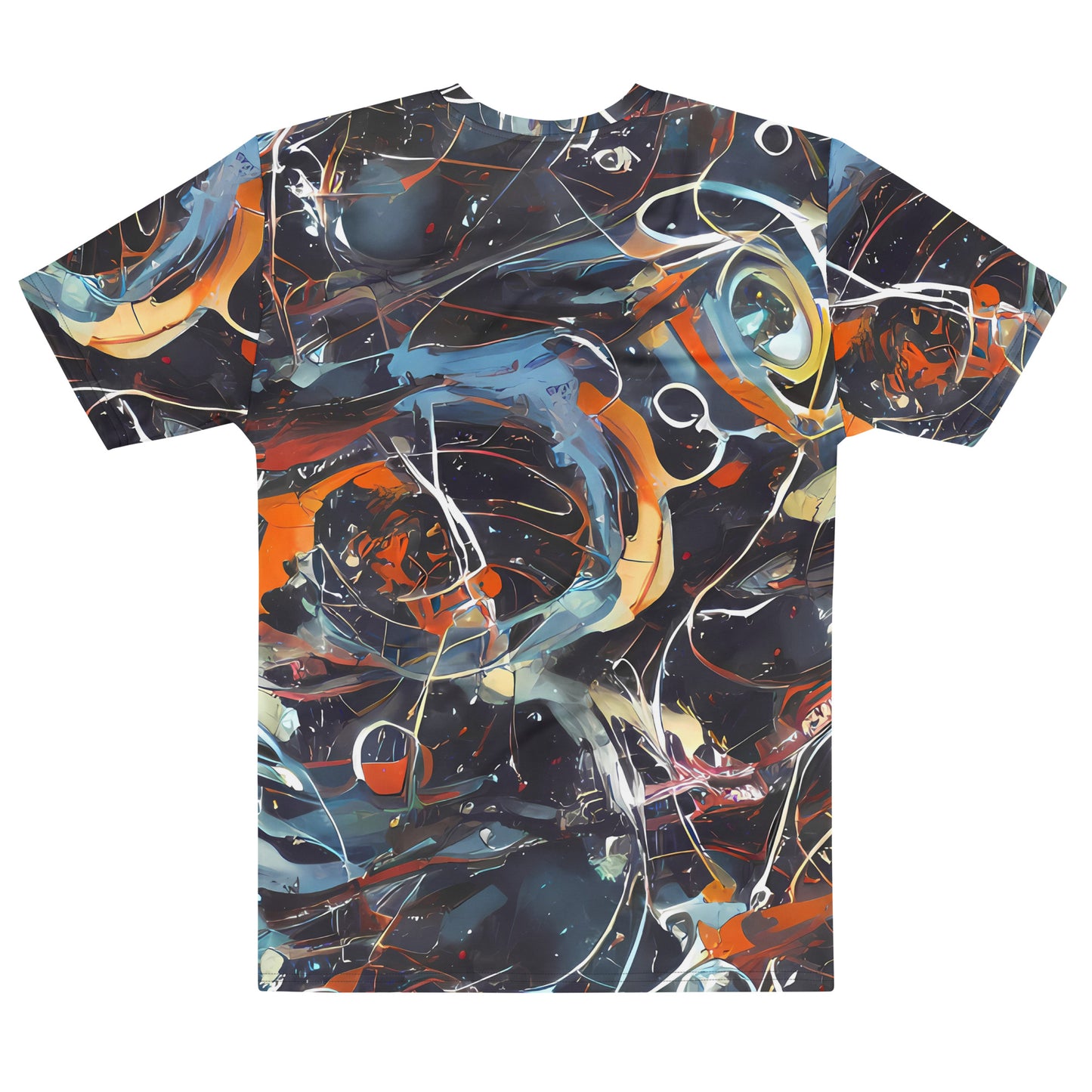 Men's Crew Neck T-Shirt - Neo-Splash Labyrinth