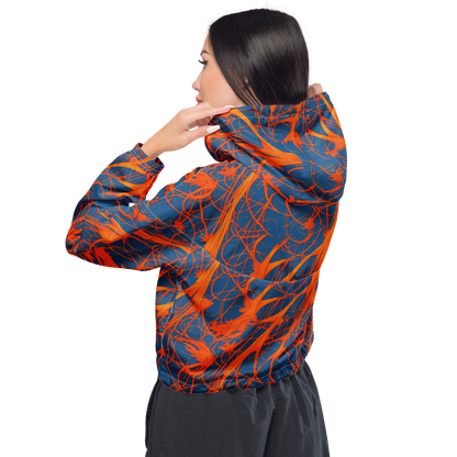 Women's Cropped Windbreaker - Nautical Ember