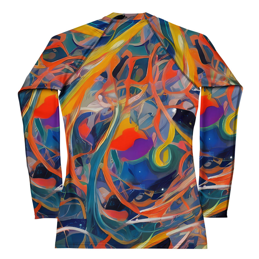 Women's Rash Guard - Vivid Tangle