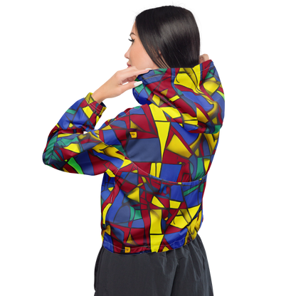 Women's Cropped Windbreaker - Vibrant Vexation