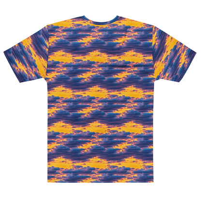 Men's Crew Neck T-Shirt - Aubergine Clouds