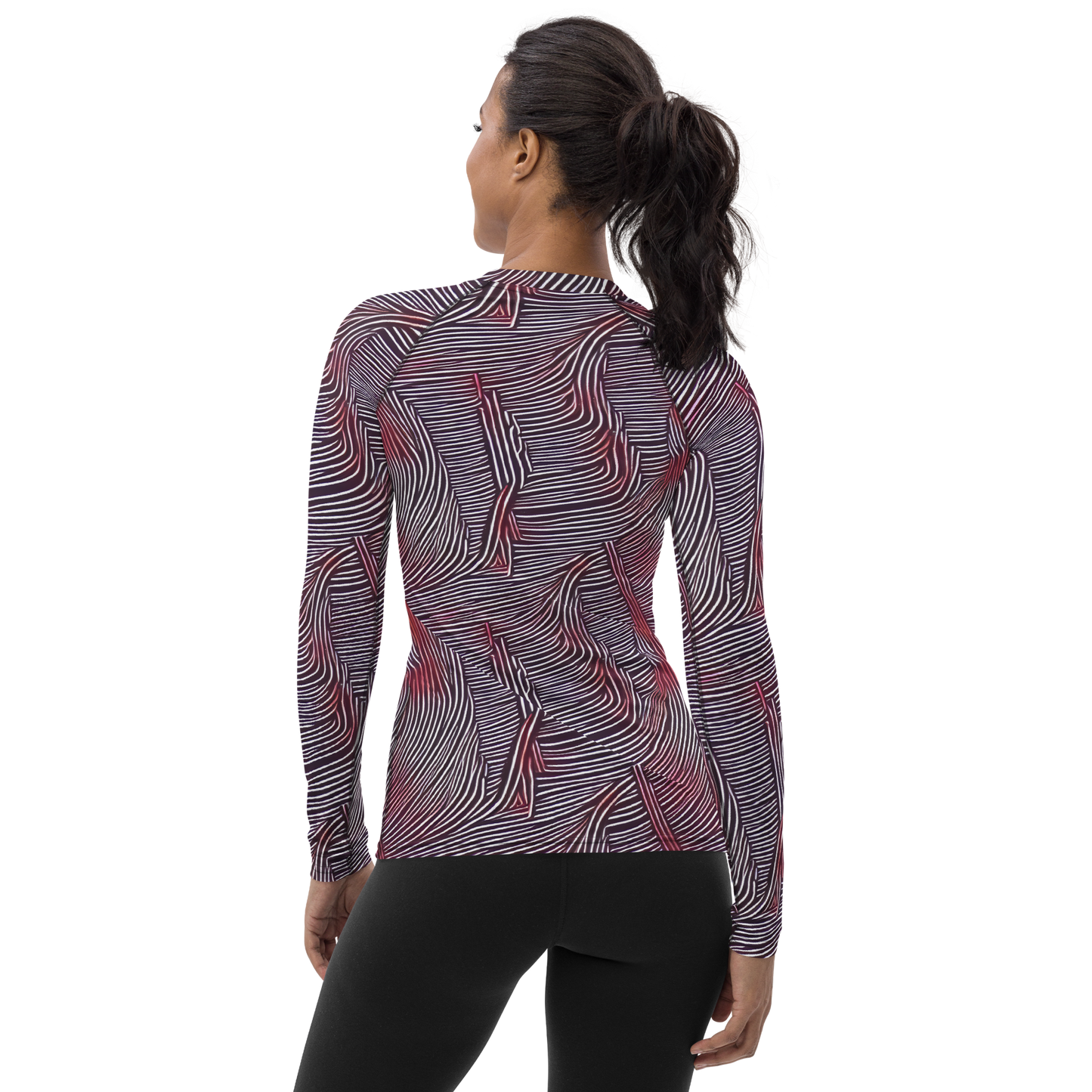 Women's Rash Guard - Nebula Waves