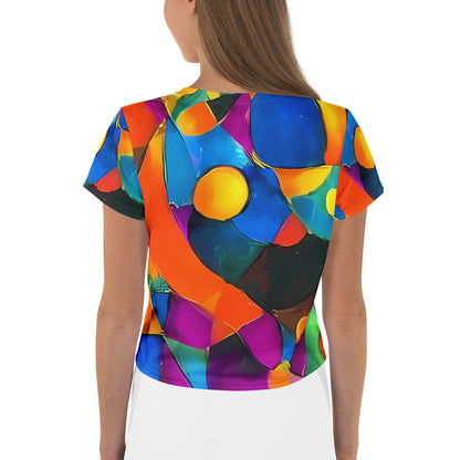 Women's Crop Tee - Galactic Jigsaw