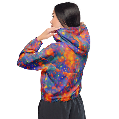 Women's Cropped Windbreaker - Nolde Nebula