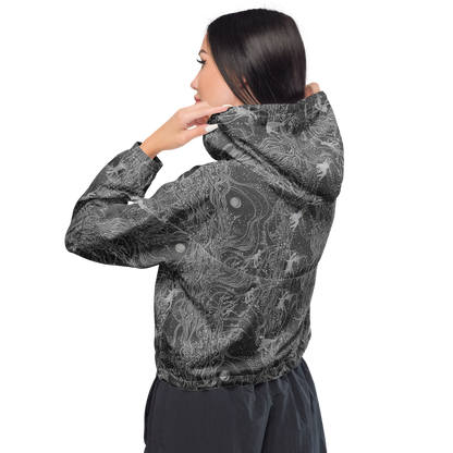 Women's Cropped Windbreaker - Nebula Wanderers