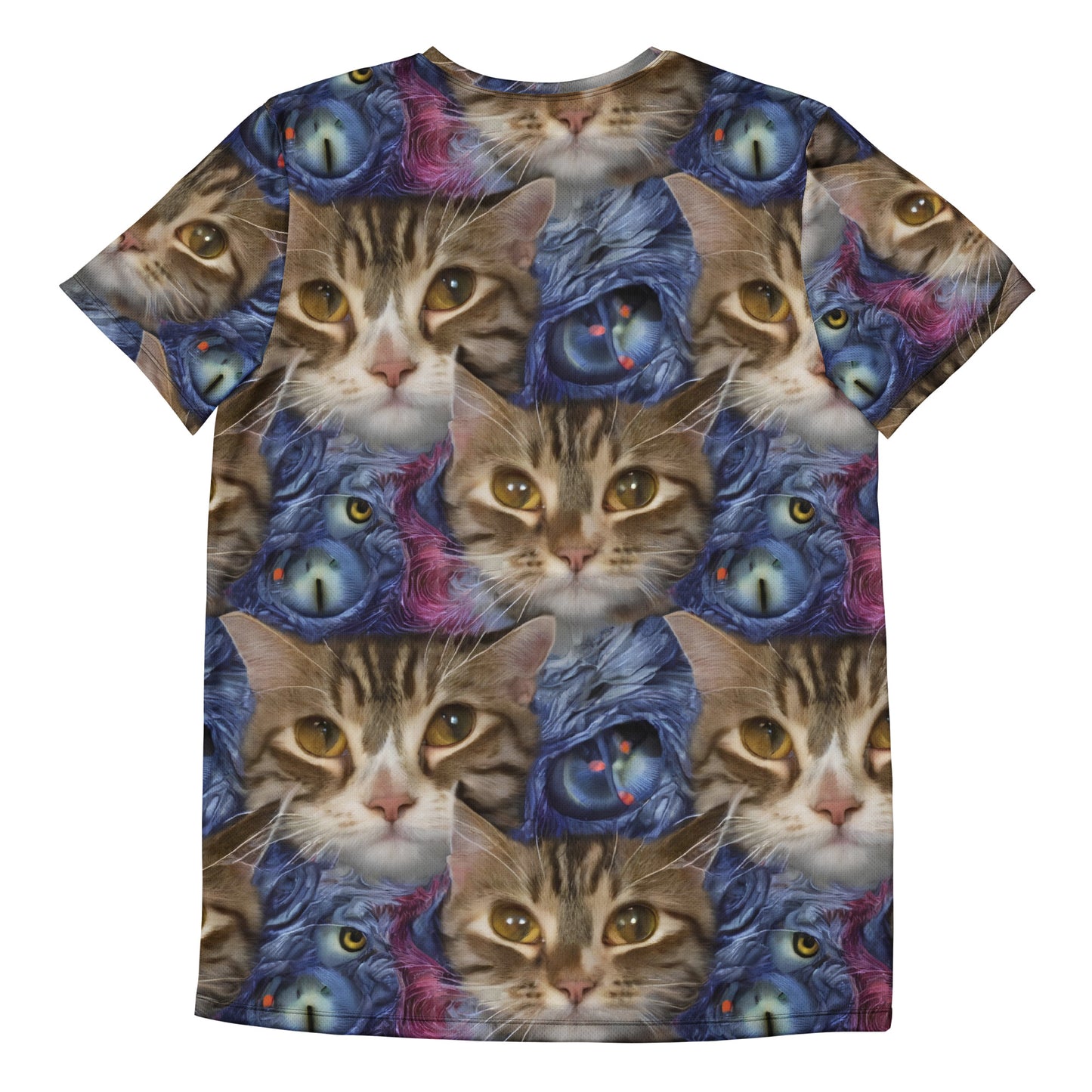 Men's Athletic T-Shirt - Feline Fantasy