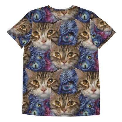 Men's Athletic T-Shirt - Feline Fantasy