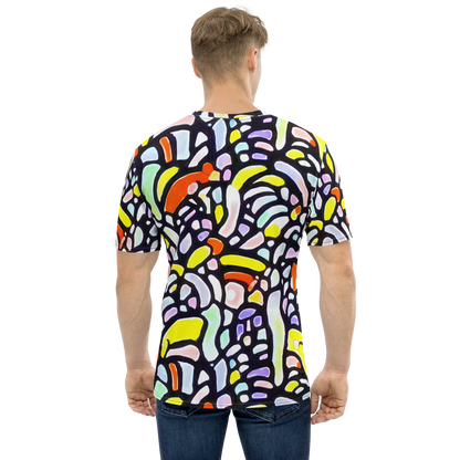 Men's Crew Neck T-Shirt - Cubist Carousel