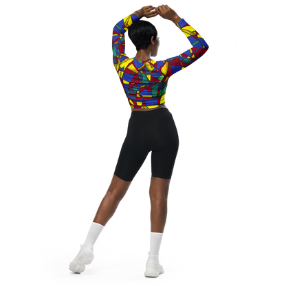 Long Sleeve Crop Top - Vibrant Vexation