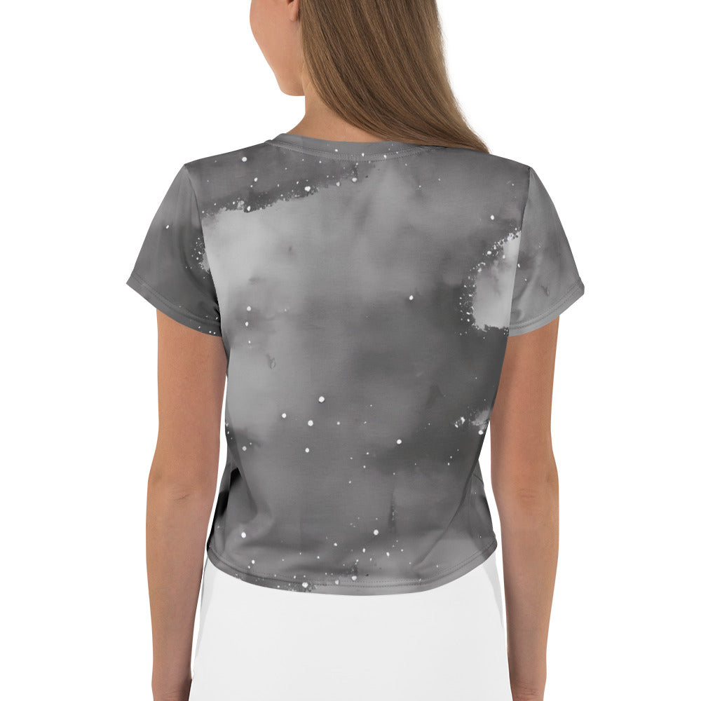 Women's Crop Tee - Monochrome Dreams