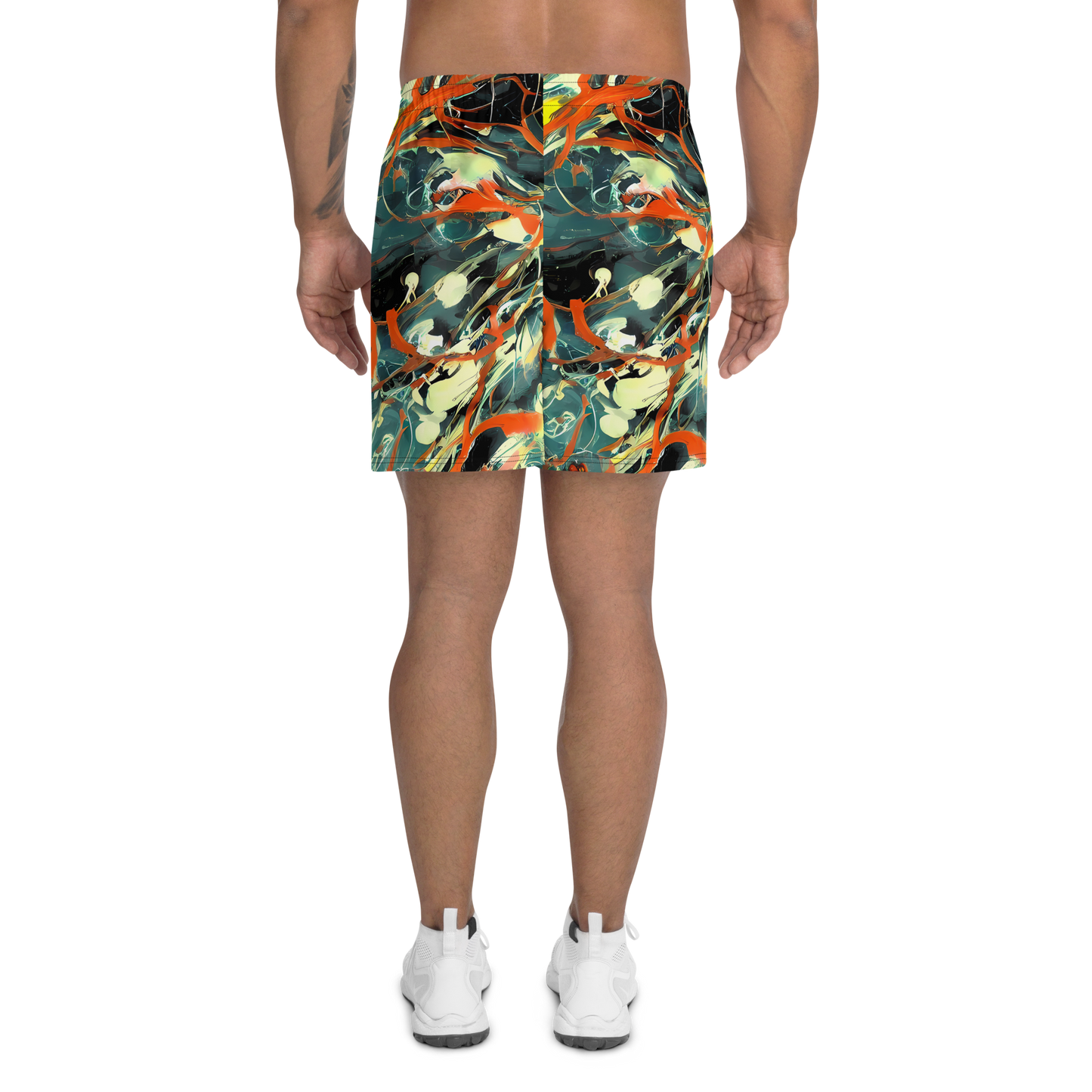 Men's Athletic Shorts - Fluid Firestorm