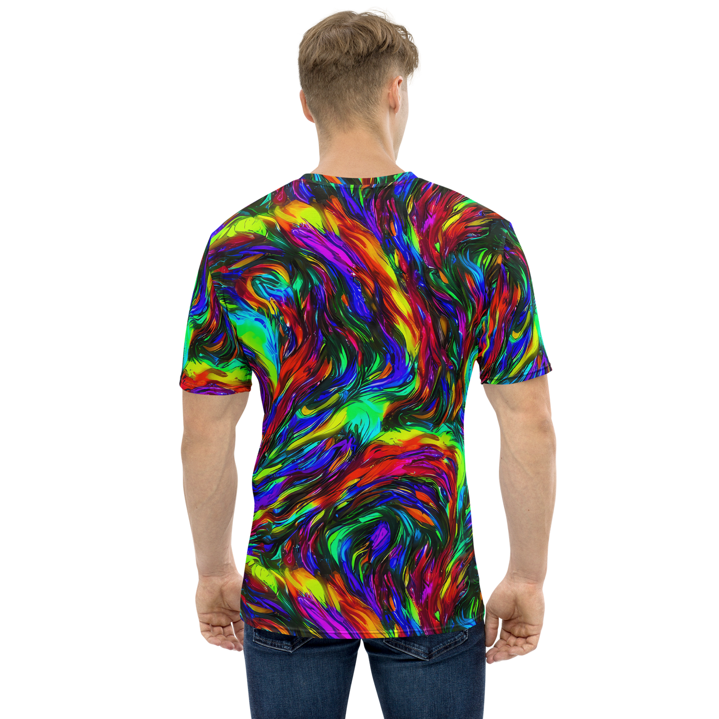 Men's Crew Neck T-Shirt - Calraet Swirl