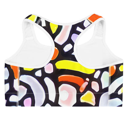 Sports Bra - Cubist Carousel