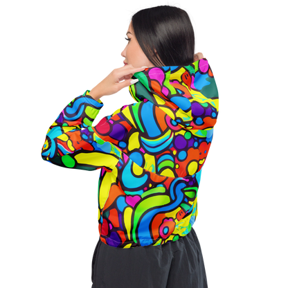 Women's Cropped Windbreaker - Chromadoodle Junction