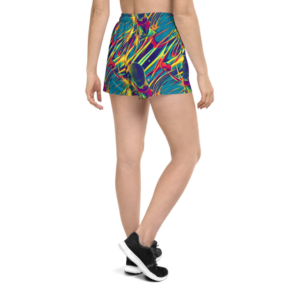 Women’s Athletic Shorts - Cosmic Inferno