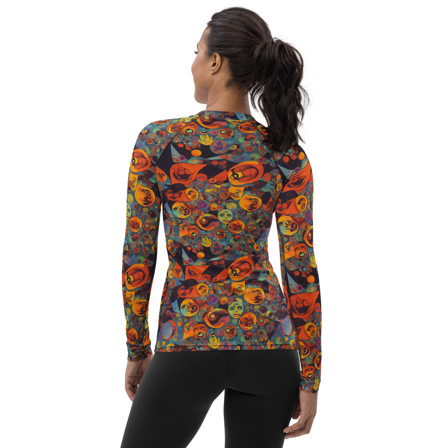 Women's Rash Guard - Galactic Faces