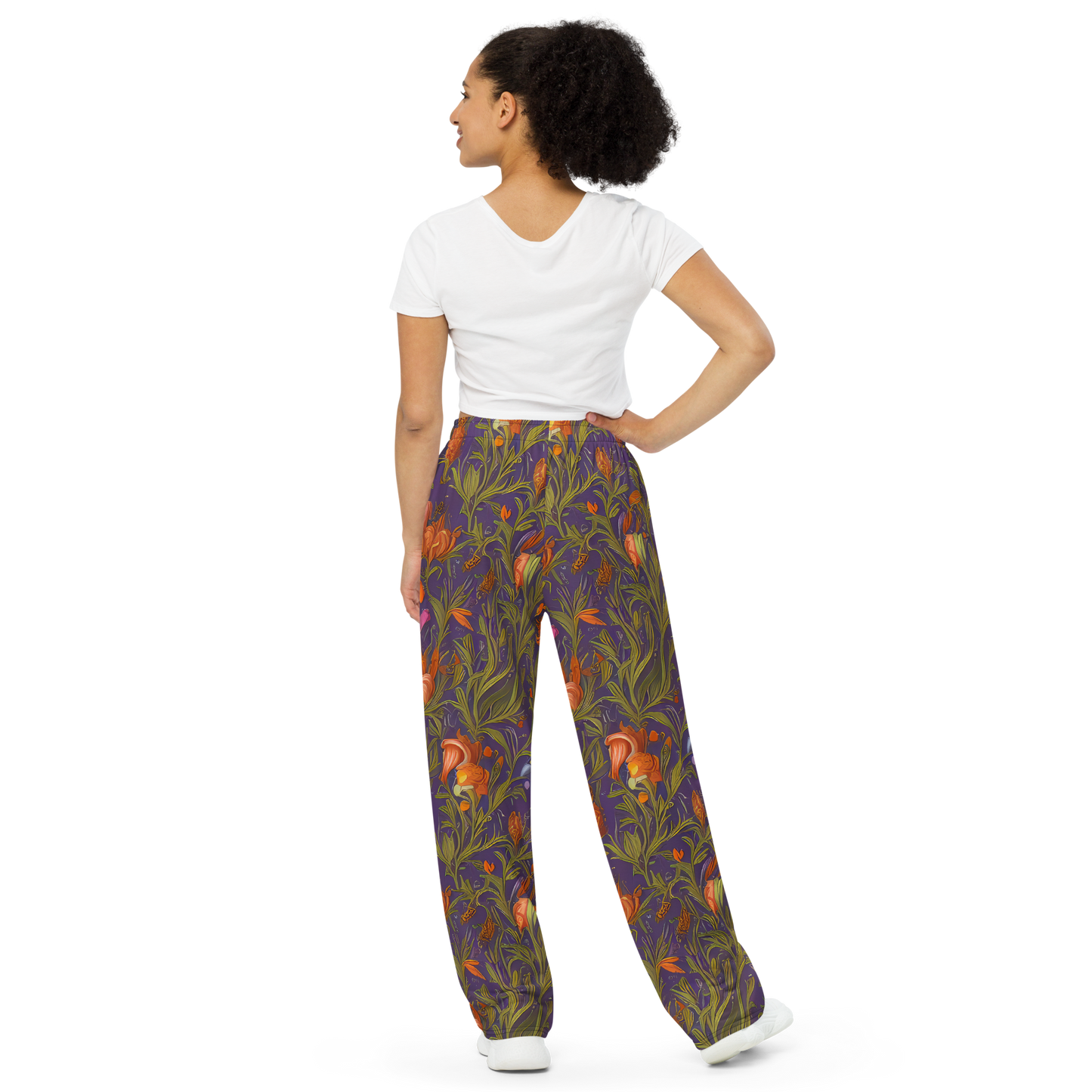 Wide-Leg Pants - Botanical Nebula