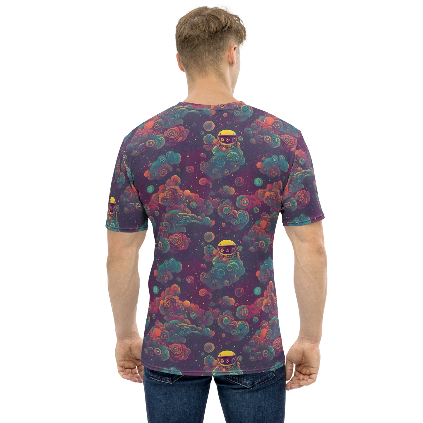 Men's Crew Neck T-Shirt - Nebula Dreamscape