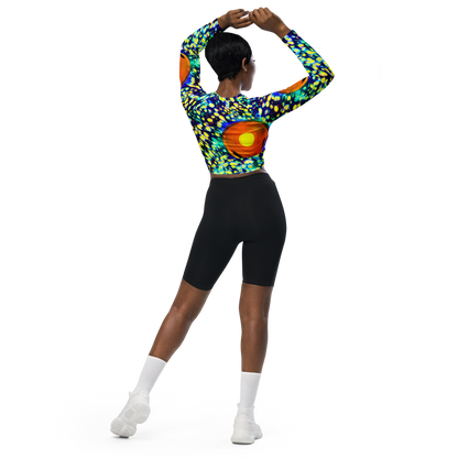 Long Sleeve Crop Top - Illuminated Whirl